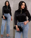 Blusa sofisticada de satin