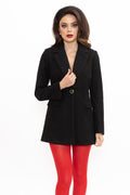 Abrigo blazer corto con boton metalico